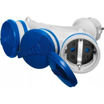 Elektrická zásuvka ROZBOČKA ZÁSUVKA 3-NÁSOBNÁ S KLAPKOU Z/U 3x2p+Z ŠAR-NEB W-01161 PLASTROL