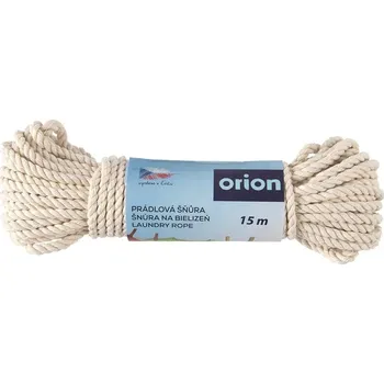Šňůra na prádlo Orion Prádelní šňůra bavlna bílá 15 m