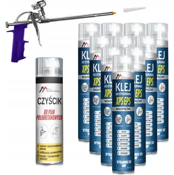 Průmyslové lepidlo PU LEPIDLO NA POLYSTYREN PĚNOVÉ LEPIDLO + ČISTIČ + PISTOLE