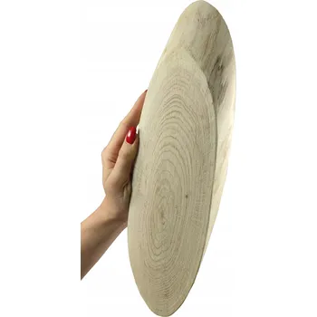 DŘEVĚNÝ PLÁT DUBOVÝ ELIPTICKÝ ŠIKMÝ DUB DÉLKA 30-35 CM DEKORATIVNÍ PODNOS DŘEVO