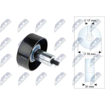 Napínací kladka, žebrovaný klínový řemen NTY RRK-CH-002