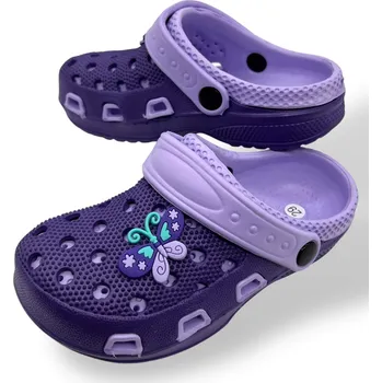 Dívčí pantofle Adcz Dívčí fialové gumové nazouváky Barva: Fialová, Velikost: 34