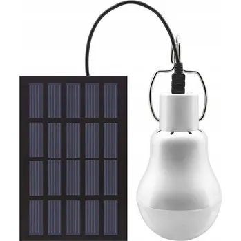 Žárovka LED žárovka se solárním panelem 20W 12 LED 2 kusy