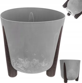 Květináč Šedý plast Květináč Kadax 30 cm x 30 x 28,5 cm