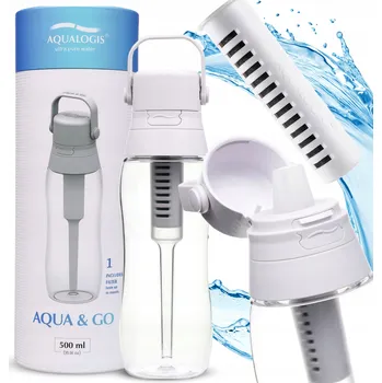 Filtrační láhev Aqualogis Aqua&Go 0,5 l bílá