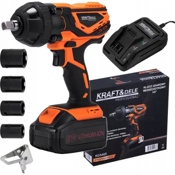 Kraft&Dele KD5465 Aku rázový utahovák, bezkartáčový, 21V