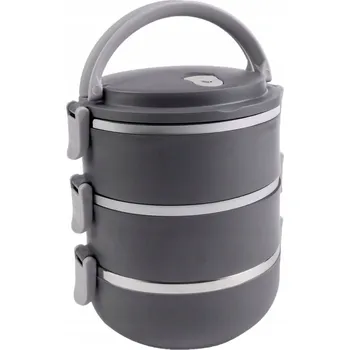 Termoska JÍDLONOSIČ TERMOSKA NEREZOVÝ OBĚDOVÝ BOX S UCHEM 3 DÍLNÝ