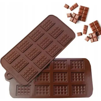 Forma na pečení SILIKONOVÁ FORMA TABULKA ČOKOLÁDY NA PRALINKY, FORMIČKA NA MINI ČOKOLÁDY, MALÉ