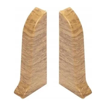 Podlahová lišta Levá koncovka Cezar PVC 22 x 59, délka 1 cm, Teak Tmavý (085)