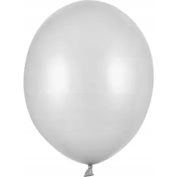 Balónek Balónky metalické stříbrné, pevné, 27 cm, 3 ks
