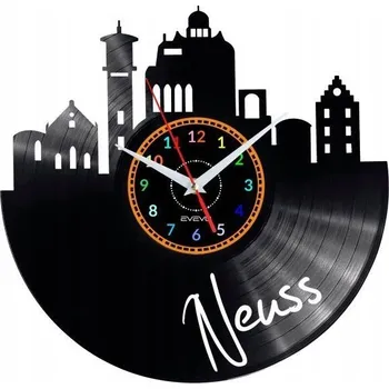 Hodiny NEUSS NÁSTĚNNÉ HODINY DEKORATIVNÍ MODERNÍ VINYLOVÁ DESKA