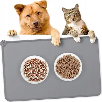 Miska pro psa Silikonová podložka pod misku EazyPet, šedá, 0 l