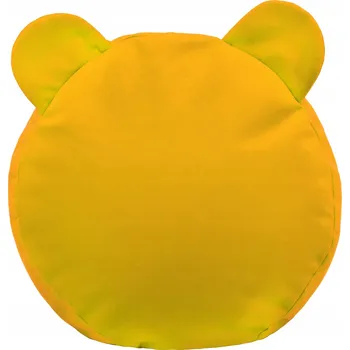 Taburet Podnožka PLUSZOVÁ dekorativní TEDDY taburet PERLOVÁ