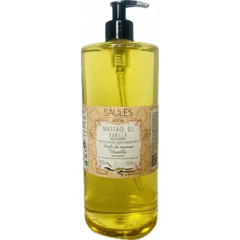 Masážní přípravek Přírodní MASÁŽNÍ OLEJ VANILLA VANILKA bez barviv 1000 ml SAULES RIGA