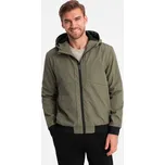 Ombre Bunda pro přechodné období OM-JANP-0149 Khaki Regular Fit M