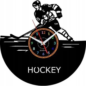 Hodiny HOKEJ HODINY NÁSTĚNNÉ DEKORATIVNÍ MODERNÍ VINYLOVÁ DESKA