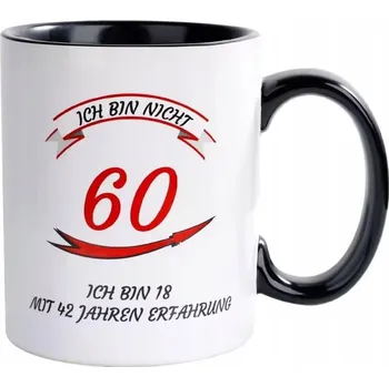 NOVAJOY Keramický hrnek s nápisem, Dárek k 60. narozeninám, Bílý