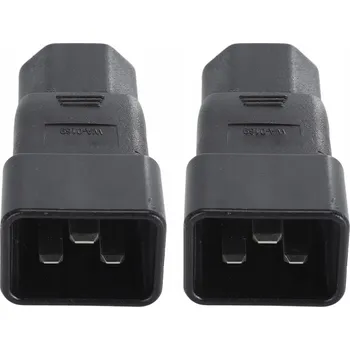 2 ks Napájecí adaptér IEC320 C20 na IEC320 C21, profesionální adaptér zásuvky