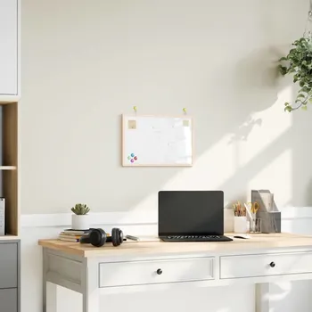 Magnetická kreslící tabulka vidaXL magnetická tabule s masivním borovicovým dřevěným rámem 40x30cm [4017401]