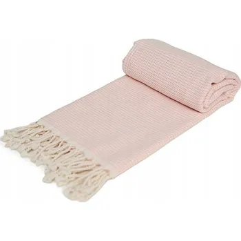 Prostěradlo Hammam ručník CHESS 100% přírodní bavlna YEYE Světle růžový