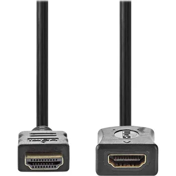 Video kabel NEDIS prodlužovací High Speed HDMI 1.4 kabel s ethernetem/ 4K@60Hz/ zlacené konektory HDMI-HDMI/ černý/ bulk/ 1m
