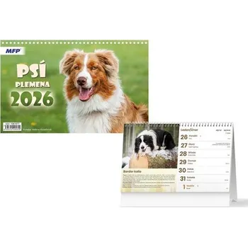 Kancelář Psí plemena kalendář 2026 - stolní kalendář