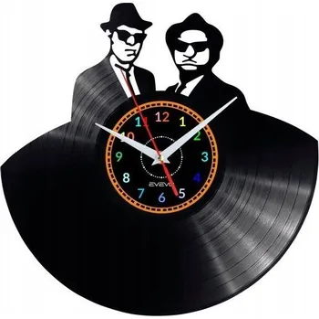 Hodiny BLUES BROTHERS NÁSTĚNNÉ HODINY DEKORATIVNÍ MODERNÍ VINYLOVÁ DESKA VINYL N