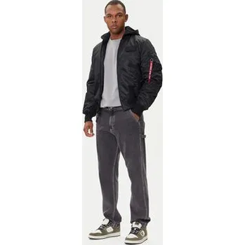 Pánský bomber Alpha Industries Bunda bomber MA-1 Zip Hood Back Print 128113 Černá Regular Fit M