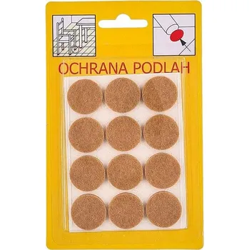 Podložka pod nábytek Ochrana podlah filcová 104 21mm H (12ks) (Filc samolepící na židle pro ochranu podlahy )