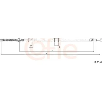 Auto-moto Tažné lanko, parkovací brzda COFLE CFE17.3531