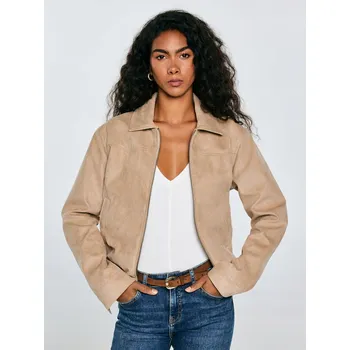 Dámský bomber BIG STAR Dámská bunda bomber z imitace semiše béžová Arisash 805 XL