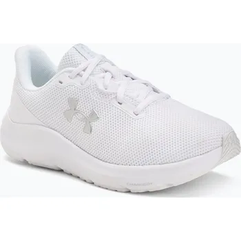 Dámská běžecká obuv Dámské běžecké boty Under Armour Charged Pursuit 4 white/white/metallic silver