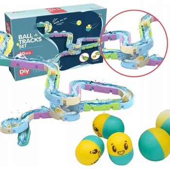 Velká skluzavka do koupele, dráha, hračka do vany, vodní kuličková sada