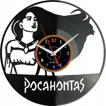 Hodiny POCAHONTAS NÁSTĚNNÉ HODINY DEKORATIVNÍ MODERNÍ VINYLOVÁ DESKA