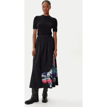 Dámská sukně Desigual Trapézová sukně Ella Lacroix 25WWFW05 Černá Regular Fit S