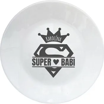 Talíř GRAVENO Talíř „Super Babi“ s vlastním jménem