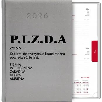 Kalendář Knižkový kalendář 2026 A5 stříbrný