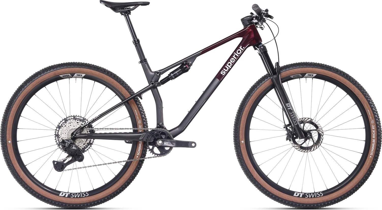 SUPERIOR XF 9.6 Team Red Carbon / Matte Carbon, vel. 17,5" (M)