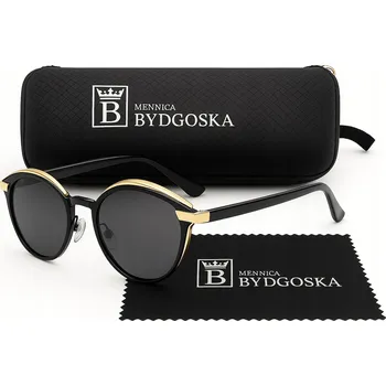 Sluneční brýle Mennica Bydgoska zlaté kočičí UV-400 polarizační