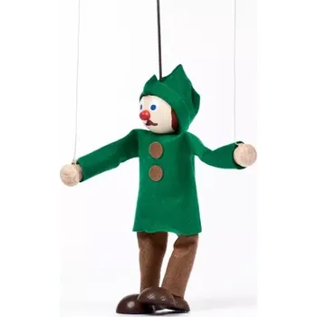 loutka Gerlich dřevěná loutka myslivec Miloš 12 cm