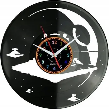 Hodiny Loď Vesmírné nástěnné hodiny Vinylová deska Moderní dekorativní