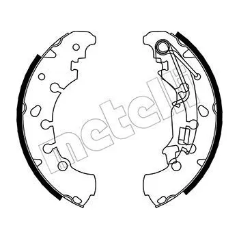 Brzdová čelist Sada brzdových čelistí METELLI 53-0092