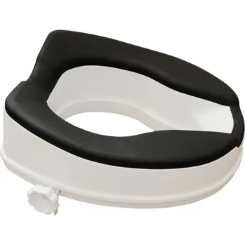 Koupelnové sedátko WC zvýšení s měkkým povrchem bez víka - 5 cm