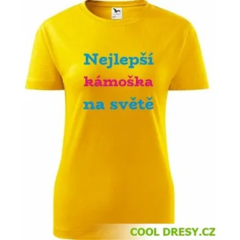 Tričko nejlepší kámoška na světě - Barva: žlutá, Velikost XL
