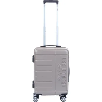 Malý kabinový kufr do letadla Lee Cooper LC33303, ABS, TSA zámek, 55x40x20, 30 l zlatá/champagne