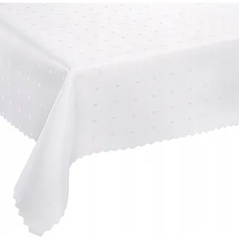 ubrus Ubrus odolný proti skvrnám 140x180 Polský výrobek, bílá barva, vzor K4