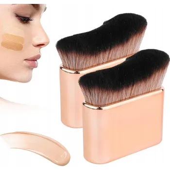Kosmetický štětec 2x HUSTÝ MĚKKÝ ŠTĚTEC NA MAKE-UP, JEDNOTNÝ FLUID