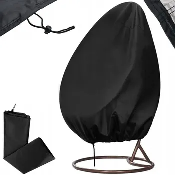 Zahradní obal na křeslo 115 x 115 x 190 cm černý