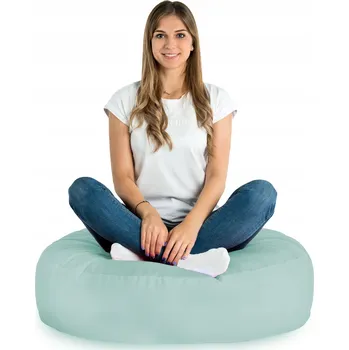 Taburet Plyšový polštář na sezení do křesla PARI, MÁTOVÝ