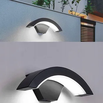 Venkovní osvětlení VENKOVNÍ NÁSTĚNNÉ SVÍTIDLO LED FASÁDNÍ MODERNÍ ČERNÉ 18W IP65 3000K